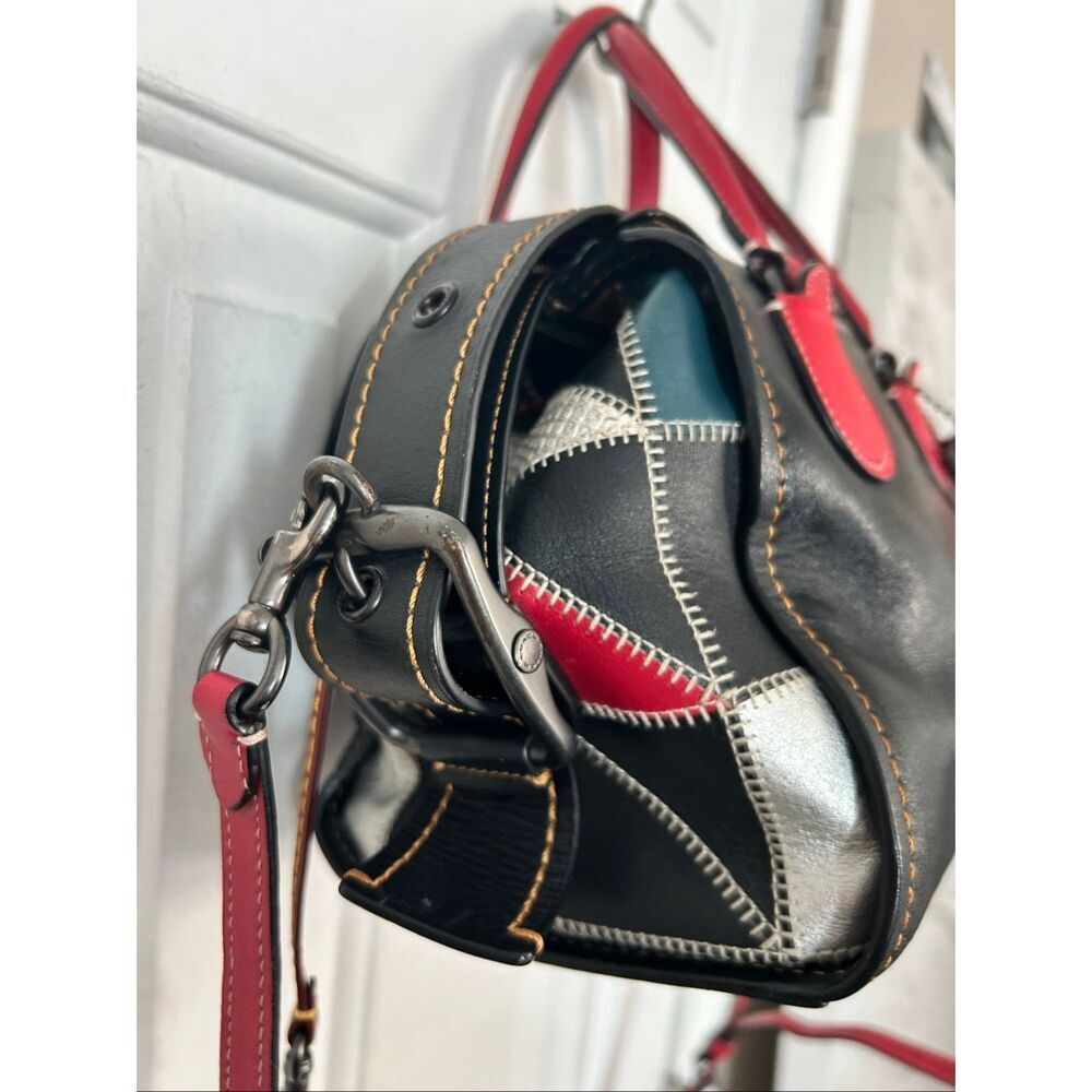 Coach 1941 BADLANDS Satchel 25 in B-boy Prairie Patchwork - Picture 4 of 11
